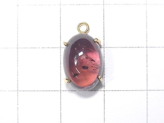 [Video] [One of a kind] High Quality Pink Tourmaline AAA Bezel Setting 18KGP 1pc NO.38