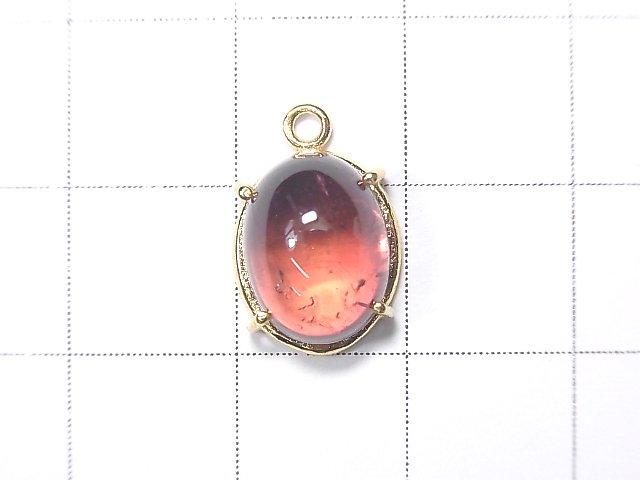 [Video] [One of a kind] High Quality Pink Tourmaline AAA Bezel Setting 18KGP 1pc NO.39