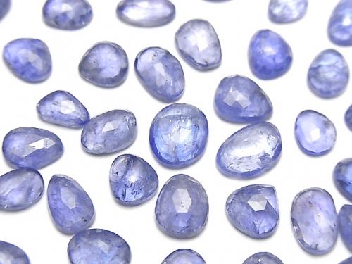 [Video] High Quality Tanzanite AAA- Undrilled Freeform Single Sided Rose Cut 5pcs