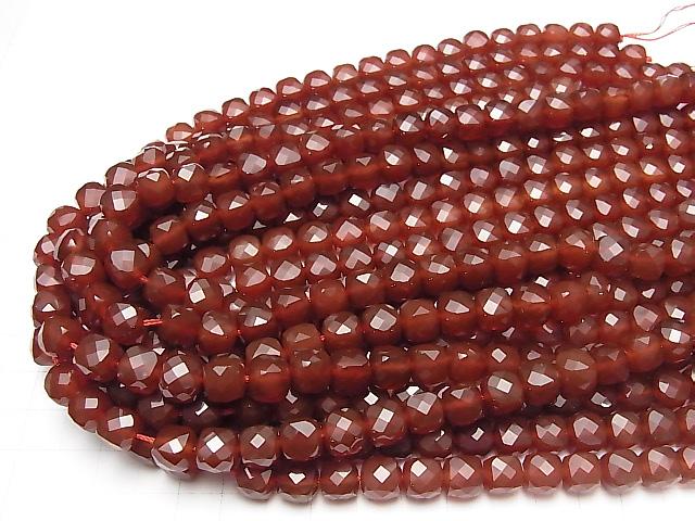[Video] High Quality! Red Agate AAA Cube Shape 8x8x8mm half or 1strand beads (aprx.15inch / 37cm)