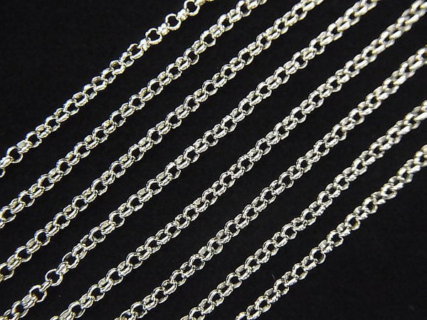 Silver925 Rolo Chain Approx 1.6mm Rhodium Plated 10cm