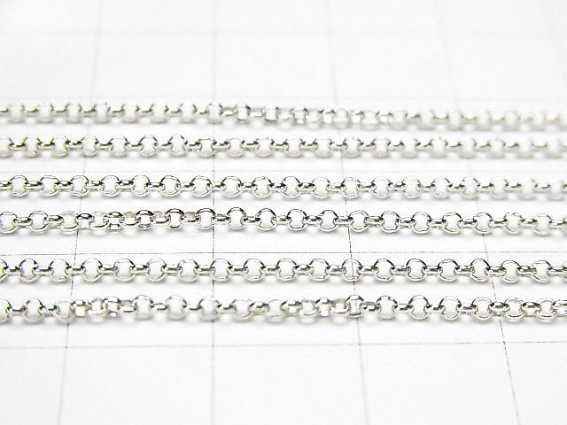 Silver925 Rolo Chain Approx 1.6mm Rhodium Plated 10cm
