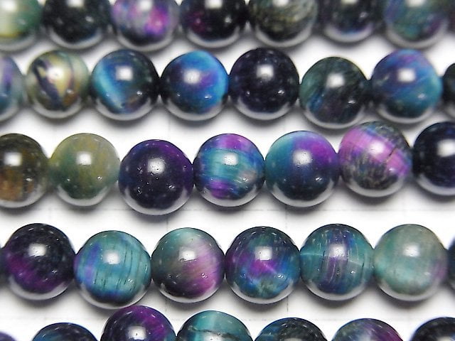 Mixed Color Tiger's Eye AAA- Round 6mm 1strand beads (aprx.15inch / 36cm)