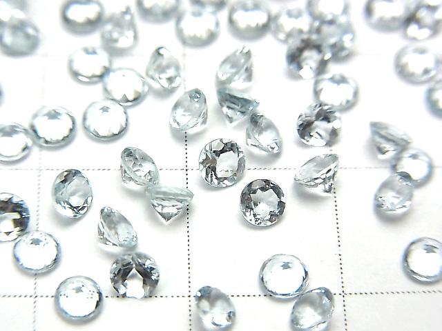 [Video] High Quality Aquamarine AAA Undrilled Round Faceted 3x3mm 5pcs