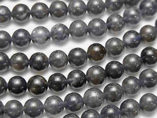 [Video] Iolite AA Round 6mm half or 1strand beads (aprx.15inch / 36cm)