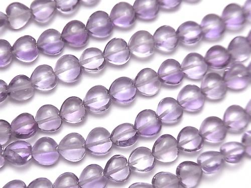 [Video] High Quality Amethyst AAA Vertical Hole Heart 6x6mm half or 1strand beads (aprx.6inch / 16cm)