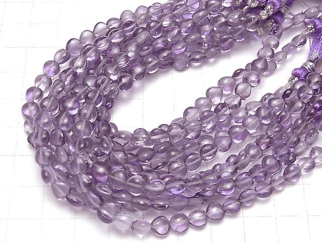 [Video] High Quality Amethyst AAA Vertical Hole Heart 6x6mm half or 1strand beads (aprx.6inch / 16cm)
