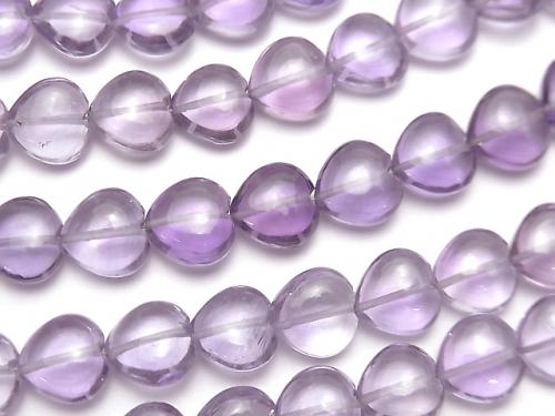 [Video] High Quality Amethyst AAA Vertical Hole Heart 8x8mm half or 1strand beads (aprx.6inch / 15cm)