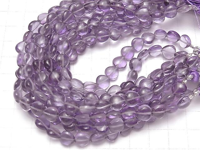 [Video] High Quality Amethyst AAA Vertical Hole Heart 8x8mm half or 1strand beads (aprx.6inch / 15cm)