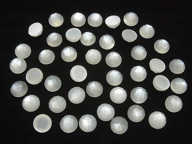 [Video] High Quality White Moonstone AAA Round Rose Cut 10x10mm 2pcs