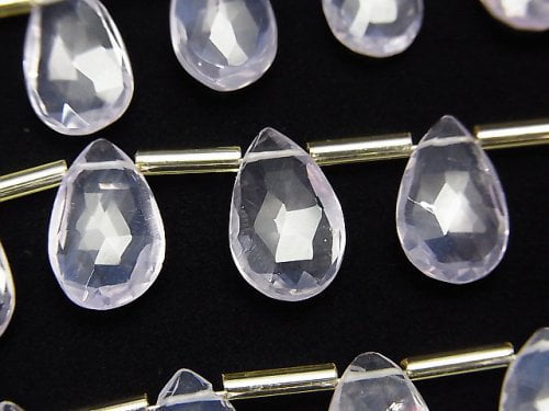 [Video]High Quality Scorolite AAA Pear shape Faceted Briolette 1strand beads (aprx.7inch/17cm)