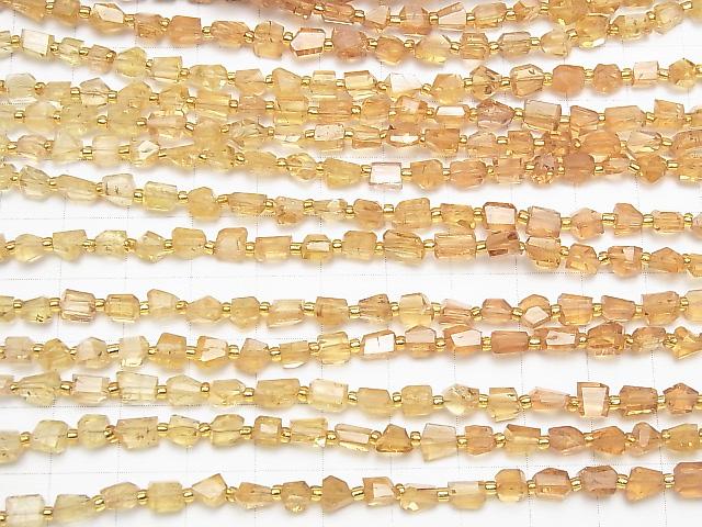 [Video] High Quality Imperial Topaz AAA- Faceted Nugget half or 1strand beads (aprx.7inch / 18cm)