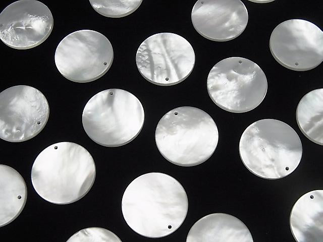 [Video] High Quality White Shell (Silver-lip Oyster) AAA Coin 18x18mm 2pcs