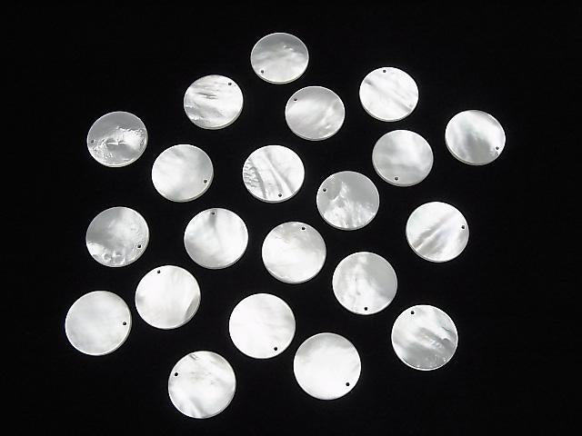 [Video] High Quality White Shell (Silver-lip Oyster) AAA Coin 18x18mm 2pcs