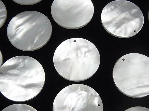 [Video] High Quality White Shell (Silver-lip Oyster) AAA Coin 20x20mm 2pcs