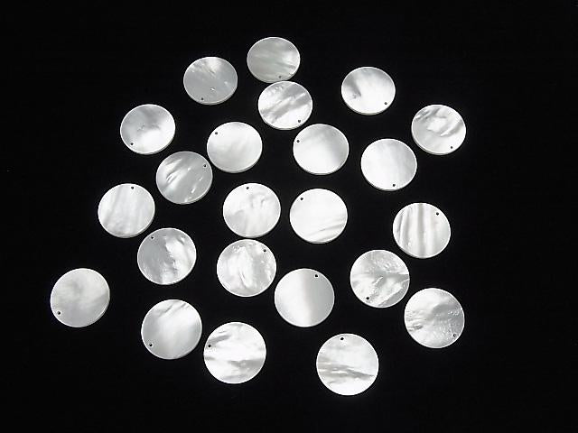 [Video] High Quality White Shell (Silver-lip Oyster) AAA Coin 20x20mm 2pcs
