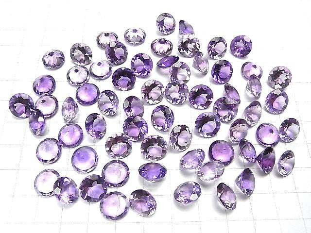 [Video]High Quality Amethyst AAA- Loose stone Round Faceted 10x10mm 5pcs
