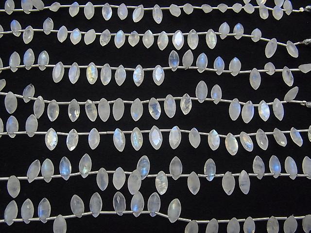 [Video] High Quality Rainbow Moonstone AA++ Marquise Faceted 10x5mm half or 1strand (18pcs)