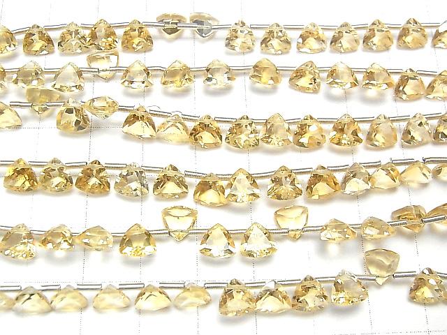[Video] High Quality Citrine AAA Triangle Faceted 6x6mm 1strand (28pcs)