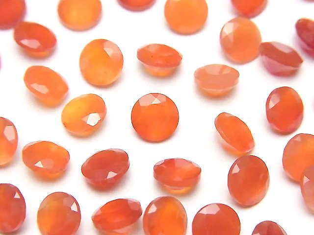 [Video]High Quality Carnelian AAA Loose stone Round Faceted 6x6mm 5pcs