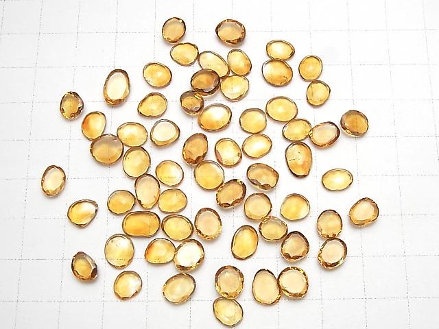 [Video] High Quality Citrine AAA- Undrilled Freeform Single Sided Rose Cut 5pcs