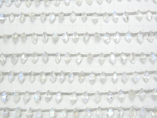 [Video] High Quality Rainbow Moonstone AAA Marquise Faceted 8x4mm half or 1strand (18pcs )