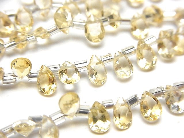[Video]High Quality Citrine AAA Pear shape Faceted 6x4mm half or 1strand (48pcs )
