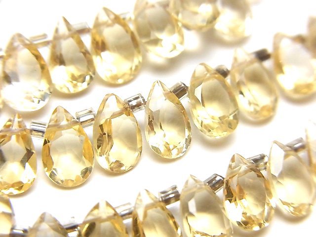 [Video]High Quality Citrine AAA Pear shape Faceted 8x5mm half or 1strand (28pcs )