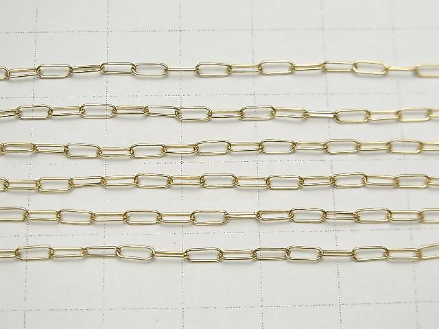 14KGF Round Drawn Cable Chain 5.2x2.0mm 10cm $3.59!