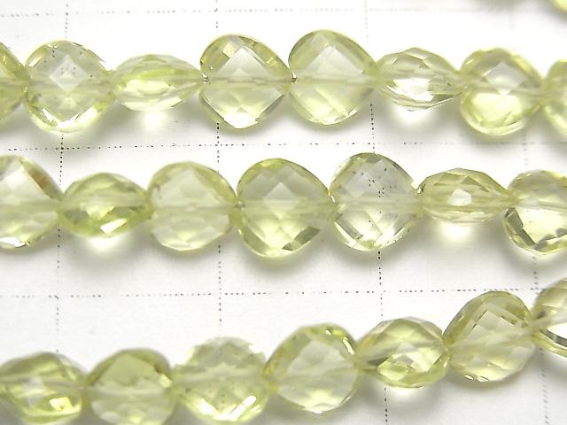 [Video] High Quality Lemon Quartz AAA Vertical Hole Heart cut 6x6mm half or 1strand beads (aprx.6inch / 16cm)