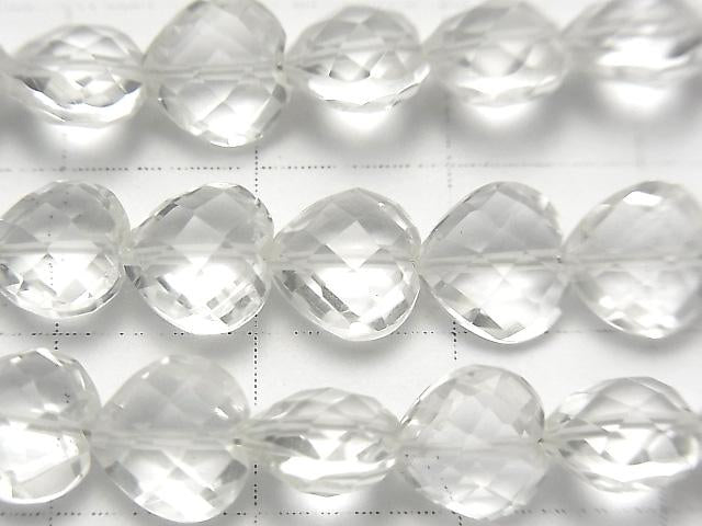 [Video] Crystal AAA- Vertical Hole Heart cut 8x8mm half or 1strand beads (aprx.6inch / 16cm)