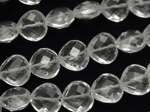 [Video] Crystal AAA- Vertical Hole Heart cut 10x10mm half or 1strand beads (aprx.6inch / 16cm)