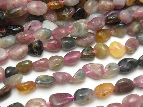 [Video] Multicolor Tourmaline AA Nugget 1strand beads (aprx.15inch / 38cm)