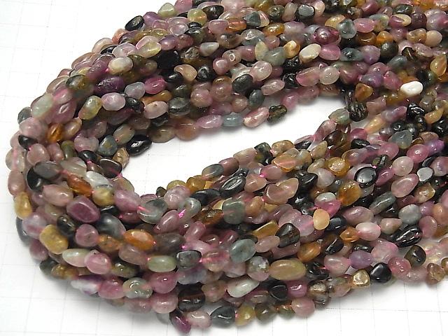 [Video] Multicolor Tourmaline AA Nugget 1strand beads (aprx.15inch / 38cm)