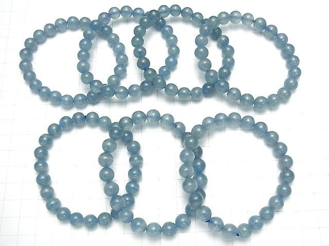 [Video] Natural Blue Calcite AA++ Round 8mm Bracelet