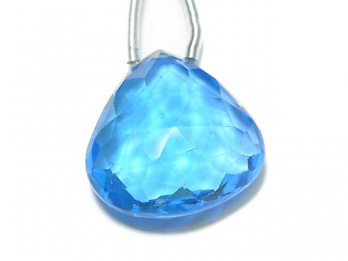 [Video] [One of a kind] High Quality Swiss Blue Topaz AAAA Chestnut Faceted Briolette 1pc NO.99