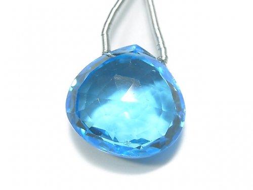 [Video] [One of a kind] High Quality Swiss Blue Topaz AAAA Chestnut Faceted Briolette 1pc NO.100