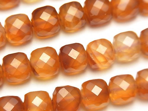 [Video] High Quality! Mixed Carnelian AAA Cube Shape 8x8x8mm half or 1strand beads (aprx.15inch/37cm)
