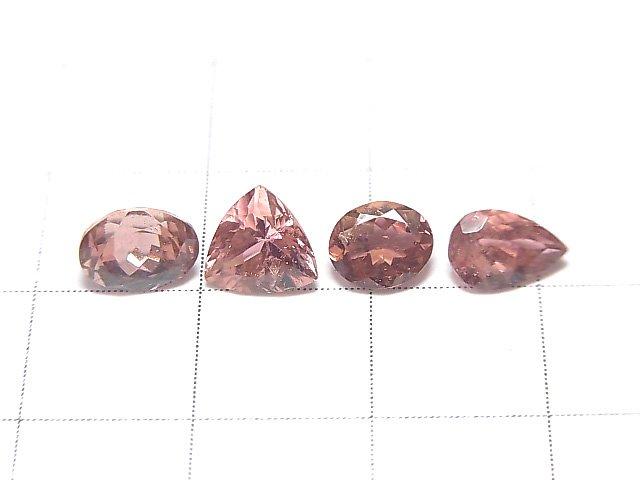 [Video] [One of a kind] High Quality Pink Tourmaline AAA Undrilled Faceted 4pcs Set NO.71