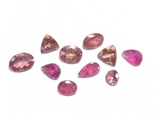 [Video] [One of a kind] High Quality Pink Tourmaline AAA Undrilled Faceted 10pcs Set NO.83