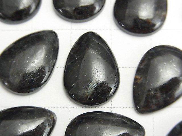 [Video] Nuummite Pear shape Cabochon 18x13mm 1pc