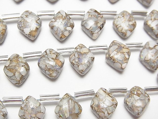 [Video] Copper Opal AAA Diamond 10x8mm half or 1strand beads (aprx.9inch / 23cm)