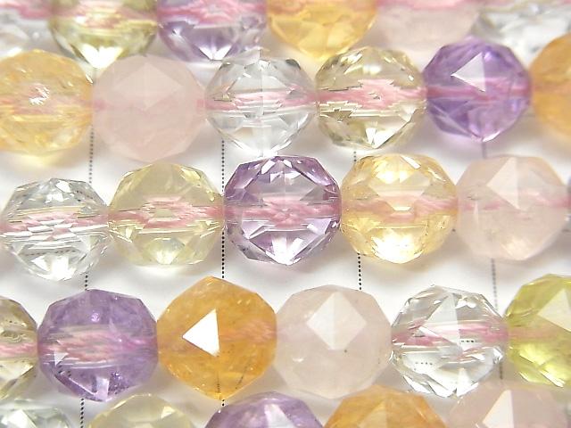 [Video] High Quality Mixed Stone AAA Star Faceted Round 8mm 1/4 or 1strand beads (aprx.15inch / 38cm)