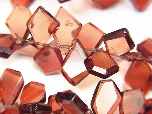 [Video] High Quality Mozambique Garnet AAA- Rough Slice Faceted half or 1strand beads (aprx.7inch / 18cm)