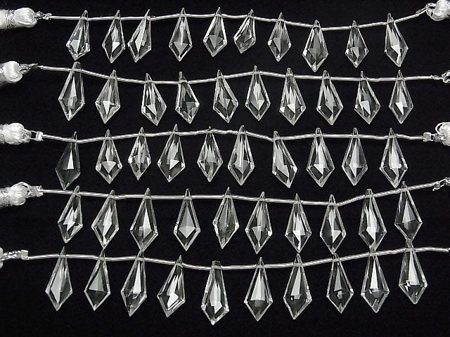[Video]High Quality Crystal AAA Deformed Diamond Shape 15x6mm 1strand (9pcs )