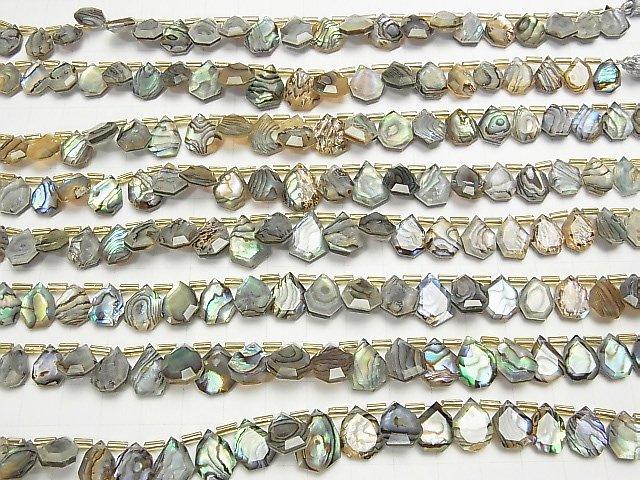 [Video] Abalone Shell x Crystal AAA Rough Slice Faceted 1strand beads (aprx.7inch / 18cm)