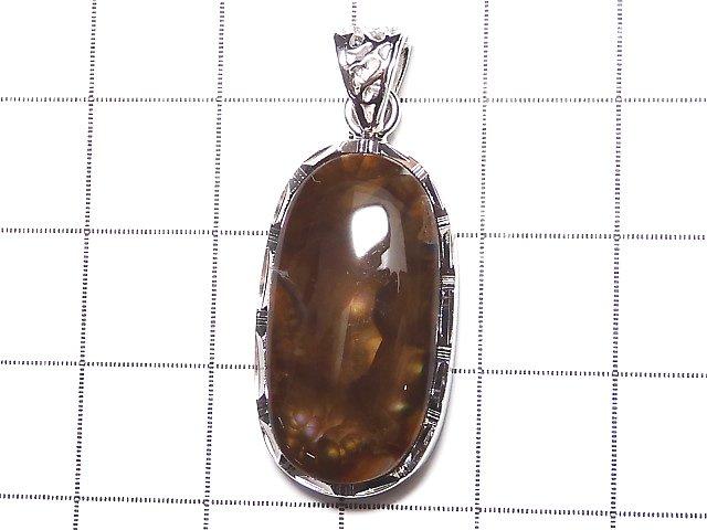 [Video] [One of a kind] Mexico Fire Agate AAA- Pendant Silver925 NO.11