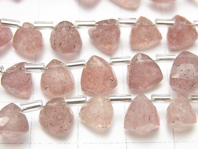 [Video] Pink Epidote AA+ 3D Triangle Cut 1strand beads (aprx.6inch / 16cm)