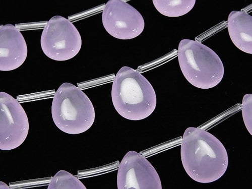 Light purple Jade Pear shape 12x9x5mm half or 1strand beads (aprx.15inch/38cm)