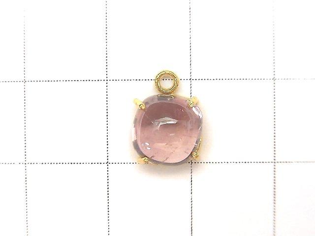 [Video] [One of a kind] High Quality Pink Tourmaline AAA Bezel Setting 18KGP 1pc NO.52